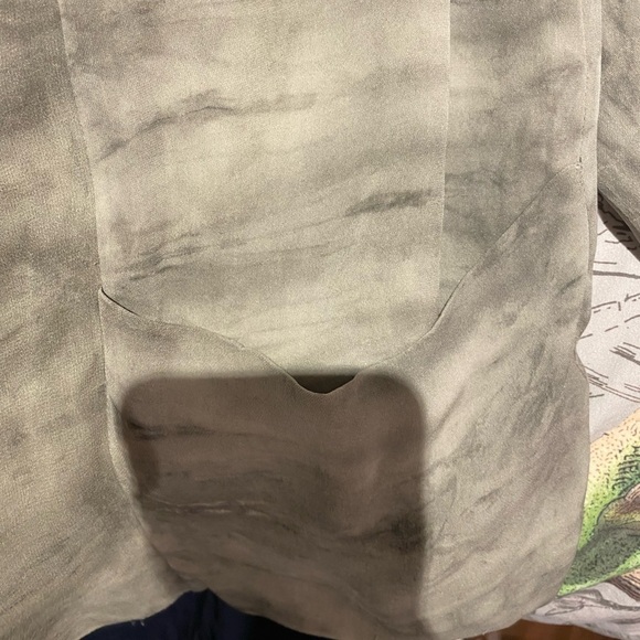 Raquel Allegra / Swing Tie Dye Coat Jacket grey Shibori 2 large L - Picture 6 of 8